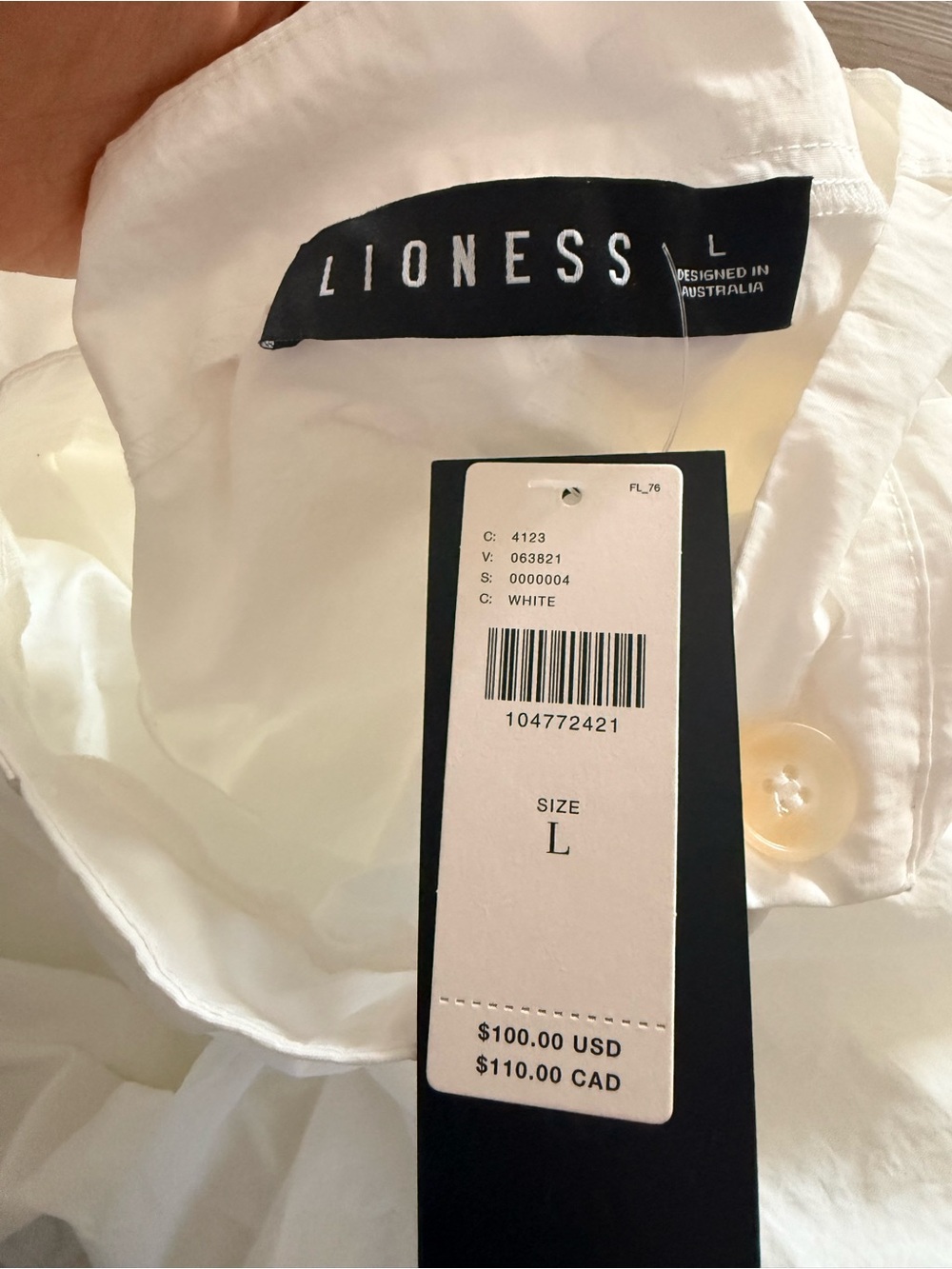 NWT Anthropologie Lioness Sloane White Balloon Pants L - Picture 6 of 7